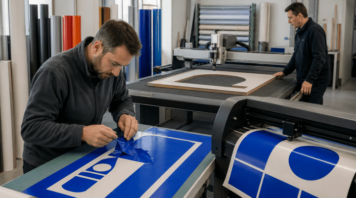 Wecom decoupe adhesive mecanique realiste